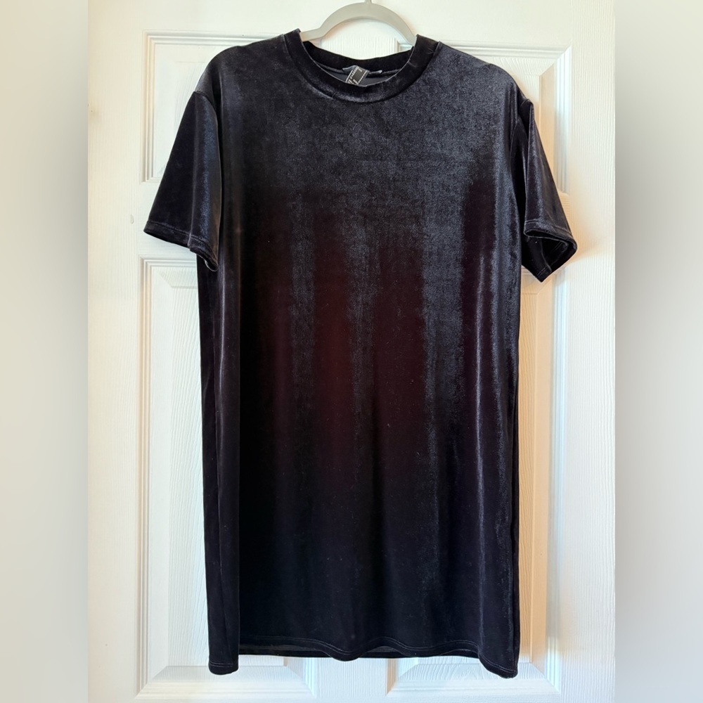 Forever 21 Black‎ Velvet Mini Dress Womens Small Goth Witchy Whimsigoth 90s Y2K
